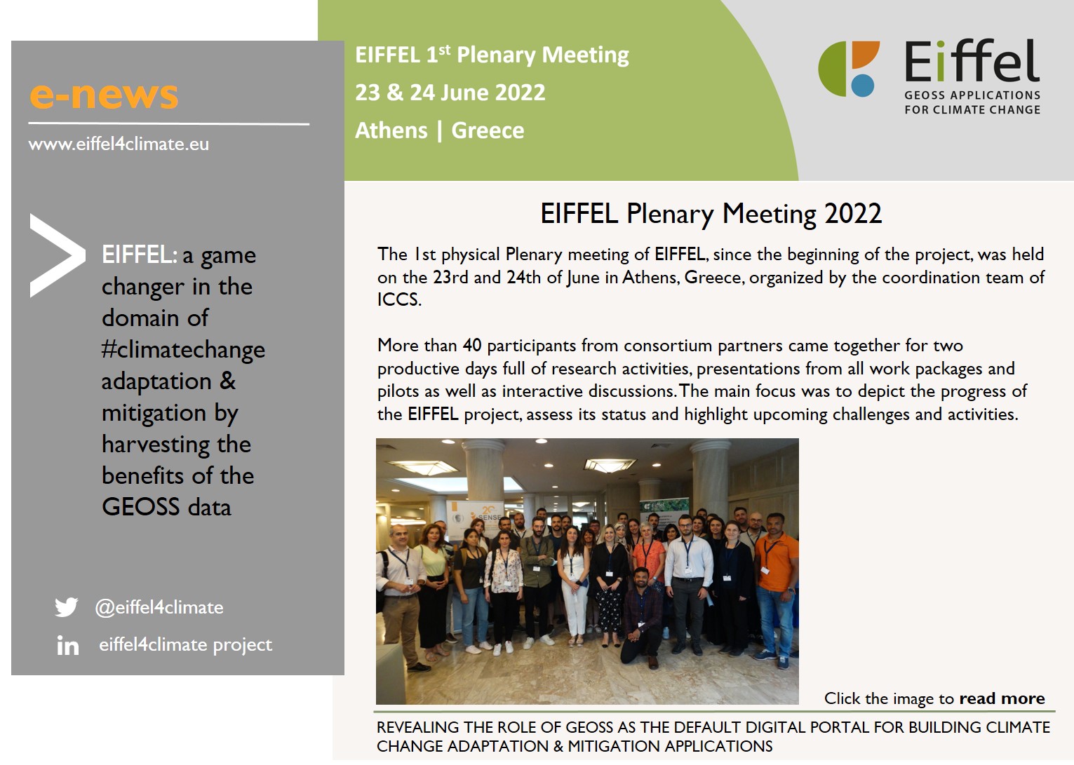 EIFFEL e news Plenary 2022